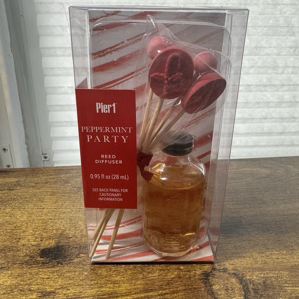 Pier 1 Imports Peppermint Party Reed Diffuser .95 oz~NEW SEALED Discontinued